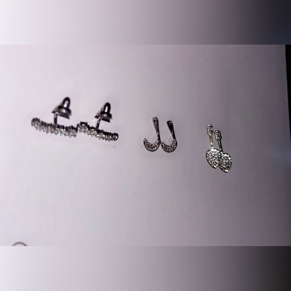 Set of 3 earring set. These earrings go underneath another one.